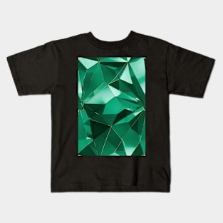 Jewel Pattern - Green Emerald, for a bit of luxury in your life! #6 Kids T-Shirt